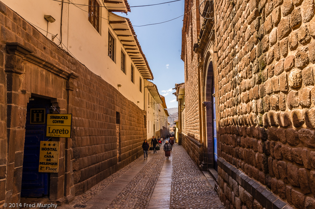 Calle Loreto, with Incan walls