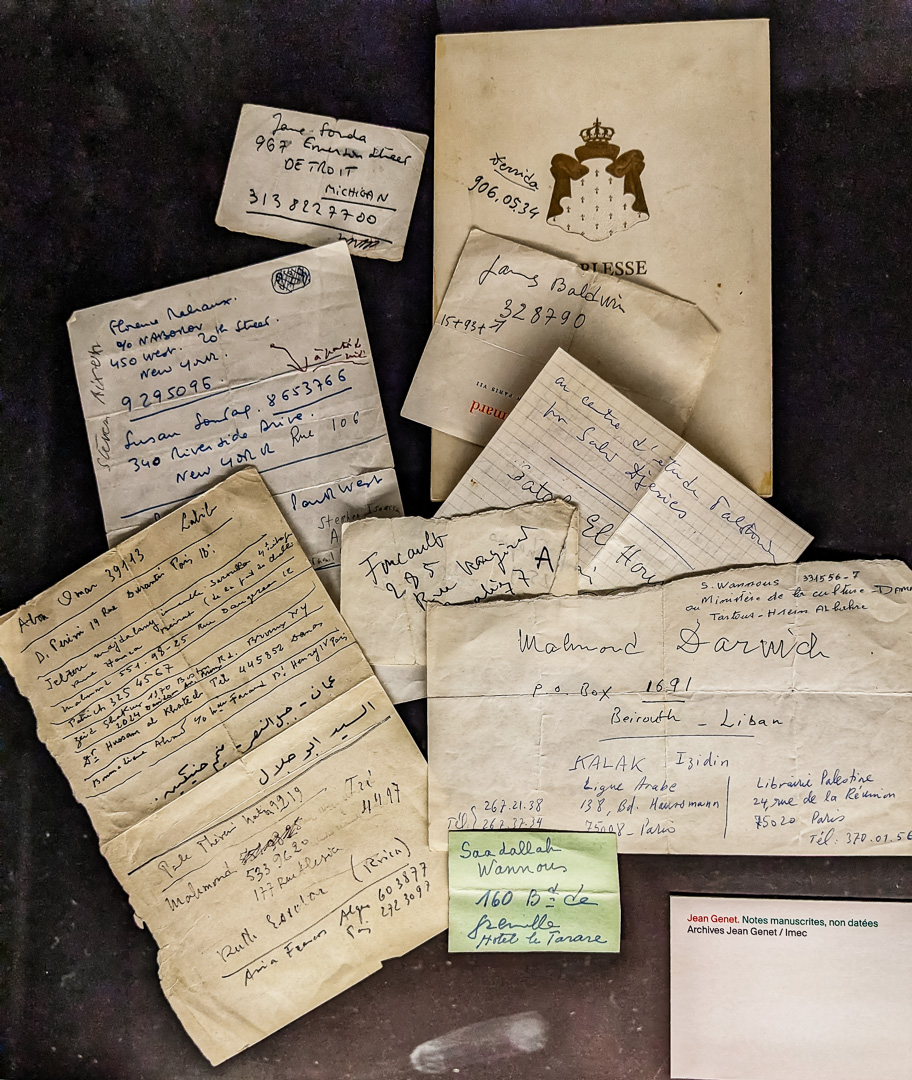 Items from the Valise of Jean Genet